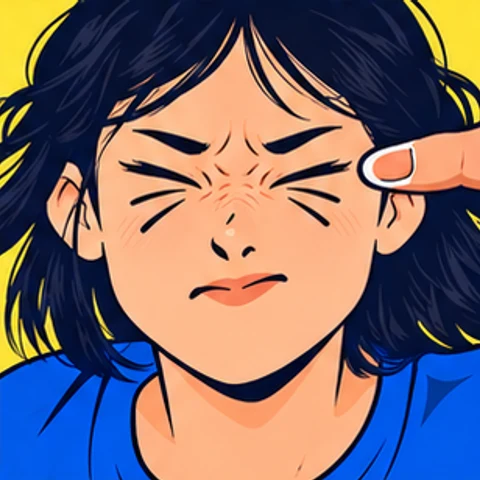 رسم رمزي بأسلوب القصص المصورة: منعكس القرنية الوقائي.