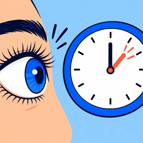 Symbolische Comic-Illustration: Die stehen gebliebene Uhr.