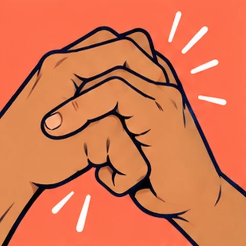 Sembolik çizgi roman illüstrasyonu: Krepitasyon.