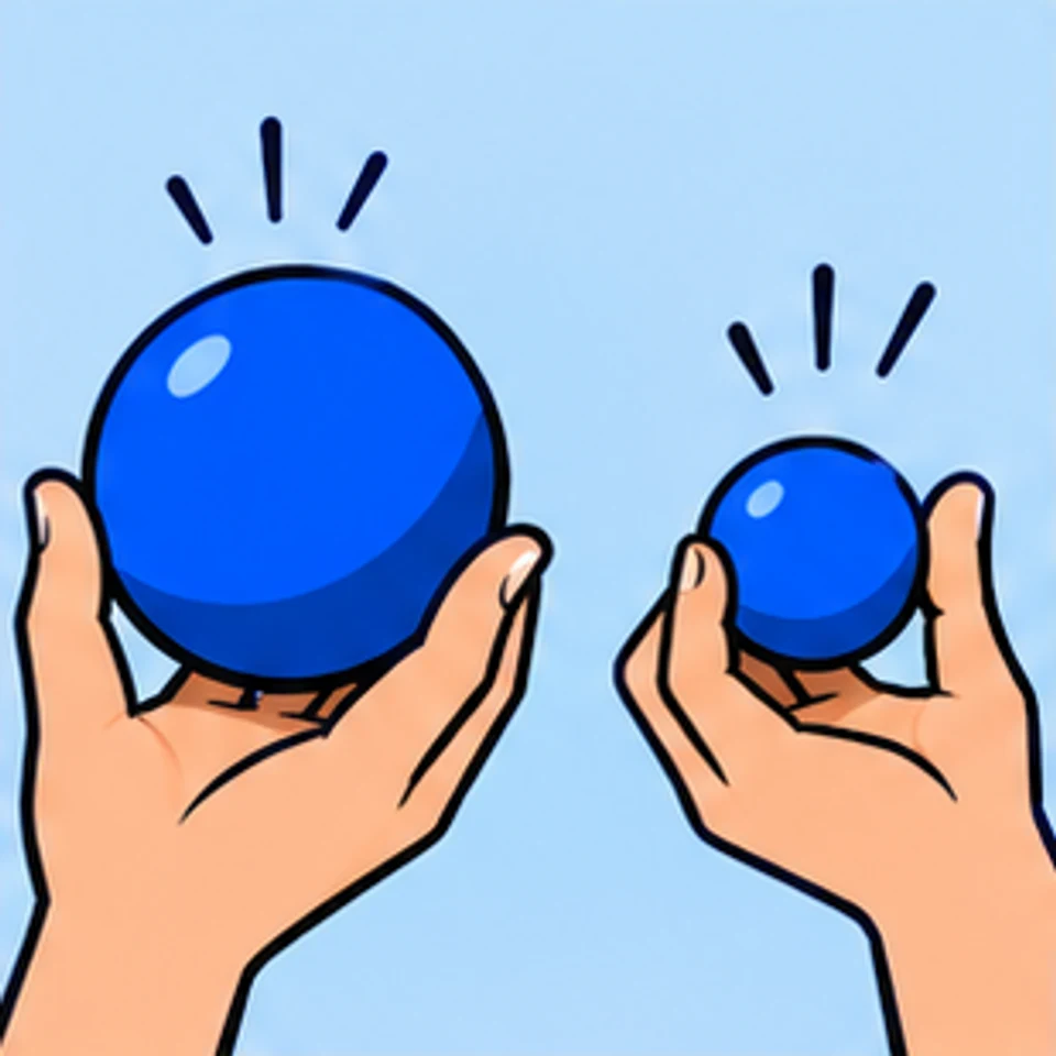Symbolische Comic-Illustration: Klein wirkt schwer.